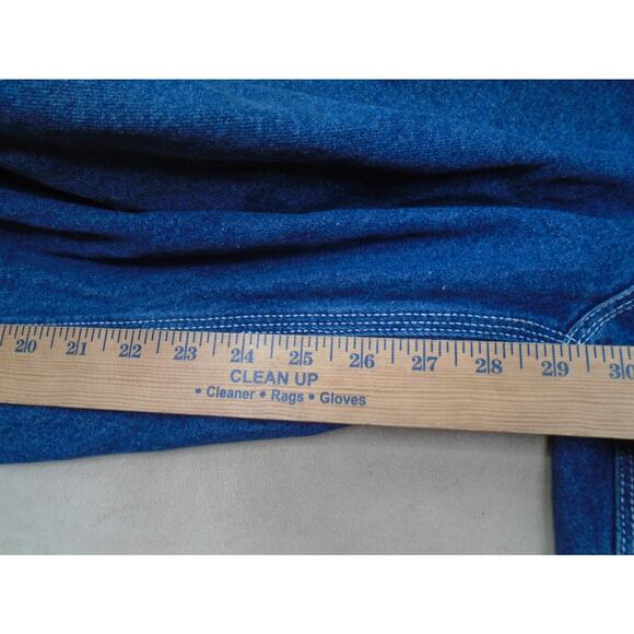 Five Brothers Carpenter Bib Overalls Mens 50x30 Blue Denim Workwear Carpenter - Picture 9 of 14